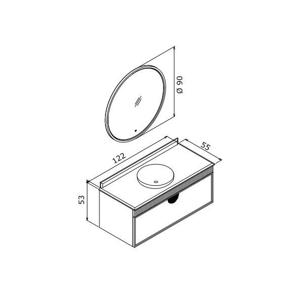 Orka Molino 120 cm Asma Banyo Dolabı - 7