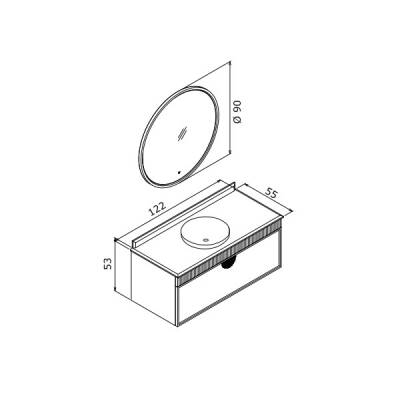 Orka Molino 120 cm Asma Banyo Dolabı - 9