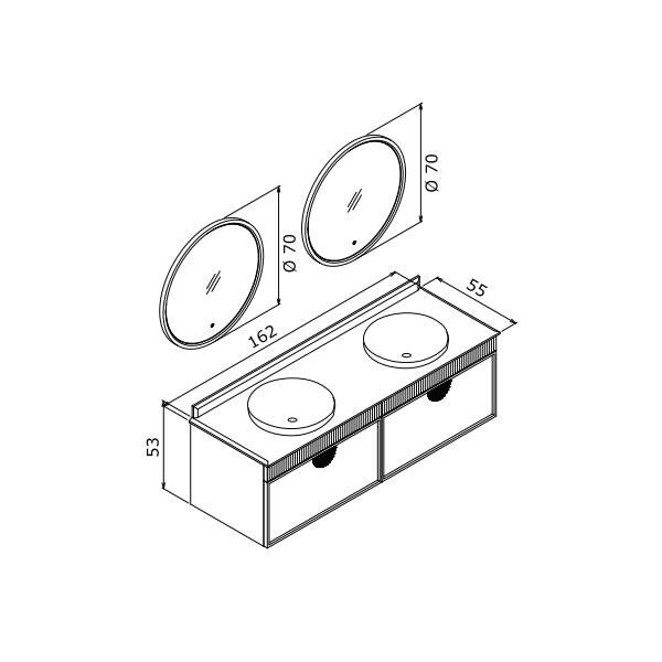 Orka Molino 160 cm Asma Banyo Dolabı - 8