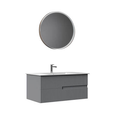 Orka Moonlight Çğift Çekmeceli, Serammik Lavabolu 70 cm Takım - 2