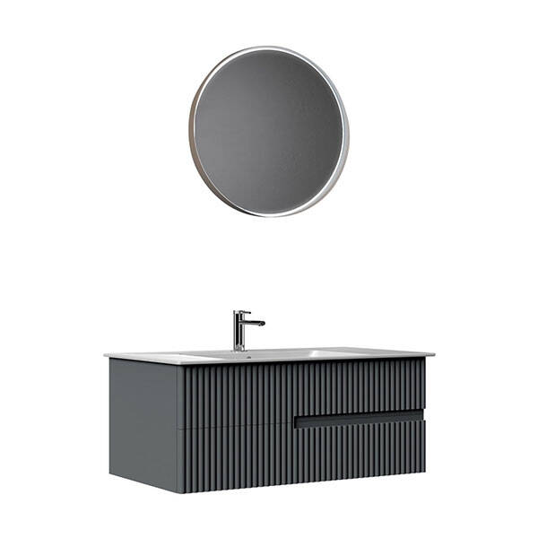 Orka Moonlight Çift Çekmeceli, Seramik Lavabolu 120 cm Takım - 4