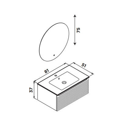 Orka Olbia Termold 80 cm Banyo Dolabı - 5