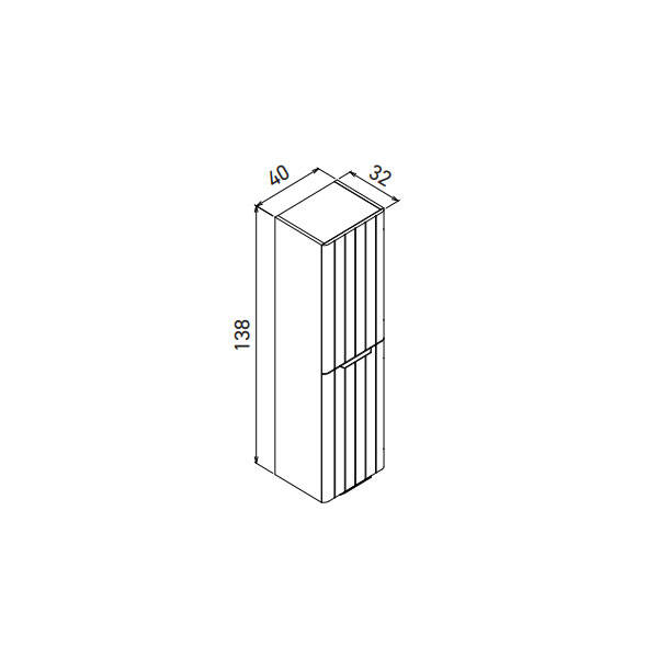 Orka Procida Thermold 40 cm Boy Dolabı - 5