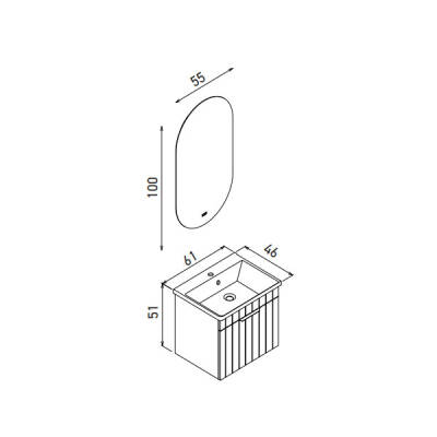 Orka Procida Thermold 60 cm Banyo Dolabı - 8