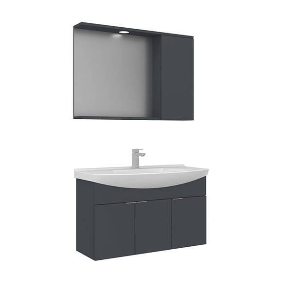 Orka Purus 100 cm Asma Banyo Dolabı - 2