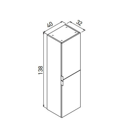 Orka Purus-Desna 40 cm Boy Dolabı Demonte (Sağ-Sol) - 5