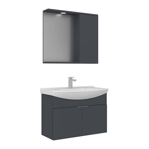 Orka Purus 80 cm Asma Banyo Dolabı - 2