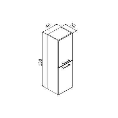 Orka Salerno 40 cm Boy Dolabı - 5