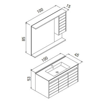 Orka Serra 100 cm Banyo Dolabı - 3