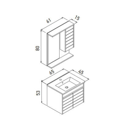 Orka Serra 65 cm Banyo Dolabı - 4