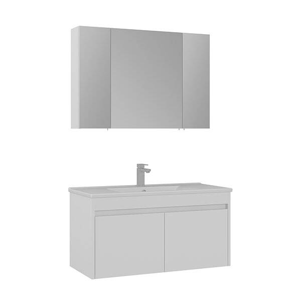 Orka Side Kapaklı 100 cm Banyo Dolabı - 1