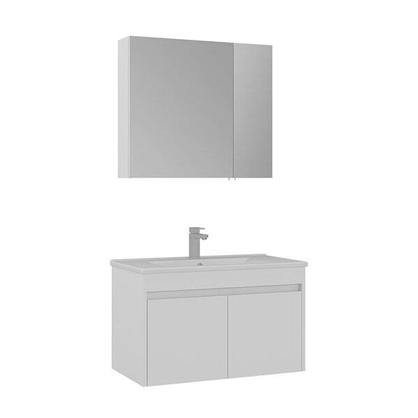 Orka Side Kapaklı 85 cm Banyo Dolabı - 1