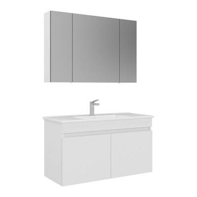 Orka Tivoli 100 cm Takım Ayna Dolaplı Banyo Dolabı - Orka