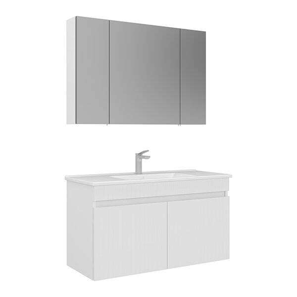 Orka Tivoli 100 cm Takım Ayna Dolaplı Banyo Dolabı - 1