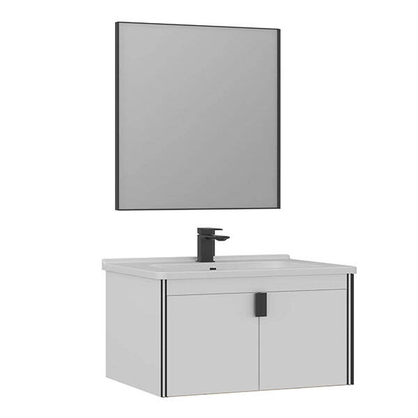 Orka Trio Kapaklı Asma 100 cm Banyo Dolabı - 1