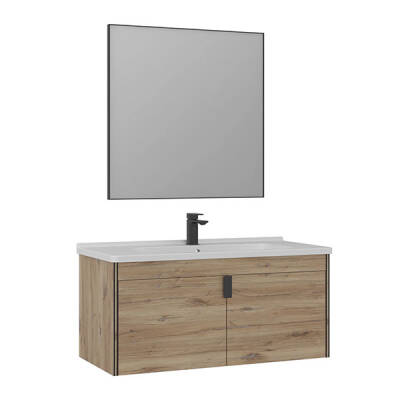 Orka Trio Kapaklı Asma 100 cm Banyo Dolabı - 2