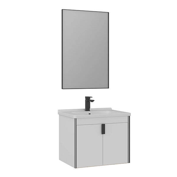 Orka Trio Kapaklı Asma 65 cm Banyo Dolabı - 1