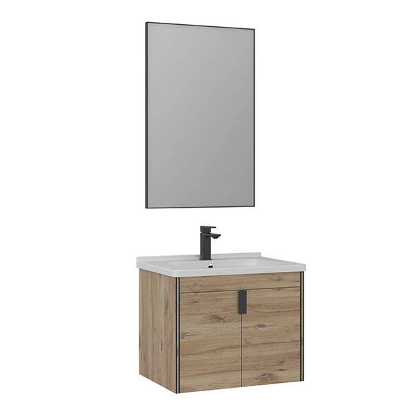 Orka Trio Kapaklı Asma 65 cm Banyo Dolabı - 2