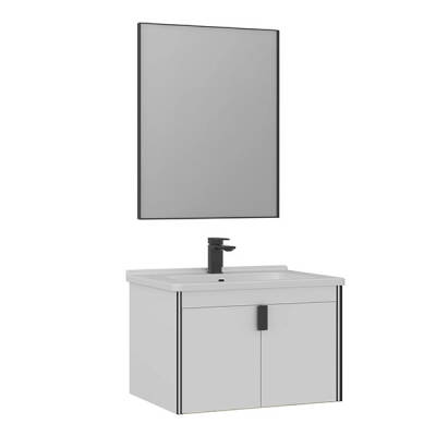 Orka Trio Kapaklı Asma 80 cm Banyo Dolabı - 2