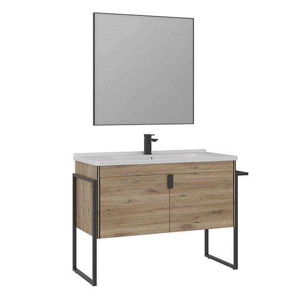 Orka Trio Kapaklı Ayaklı 100 cm Banyo Dolabı - 1