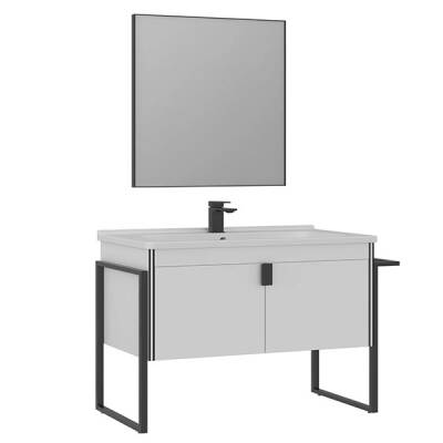 Orka Trio Kapaklı Ayaklı 100 cm Banyo Dolabı - 2