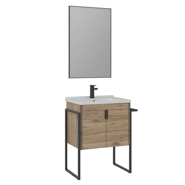 Orka Trio Kapaklı Ayaklı 65 cm Banyo Dolabı - 1