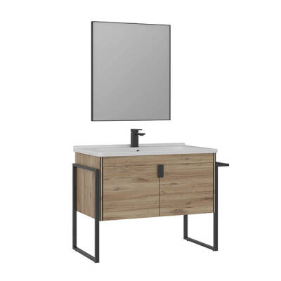 Orka Trio Kapaklı Ayaklı 80 cm Banyo Dolabı - Orka