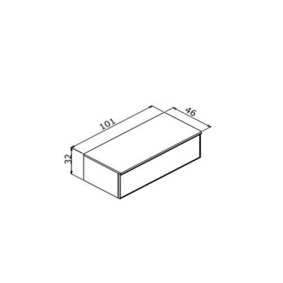 Orka Urban 100 cm Yan Modül Banyo Dolabı - 6