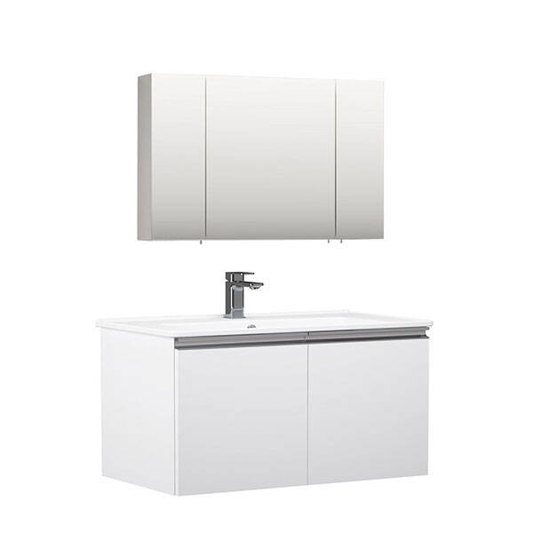 OrkaTerme Kapaklı 100 cm Banyo Dolabı - 1