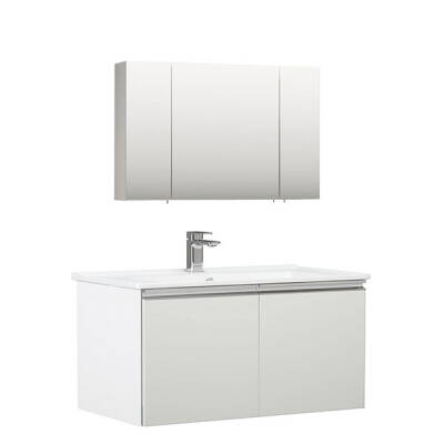 OrkaTerme Kapaklı 100 cm Banyo Dolabı - 2