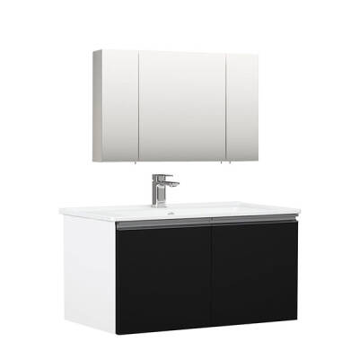 OrkaTerme Kapaklı 100 cm Banyo Dolabı - 4